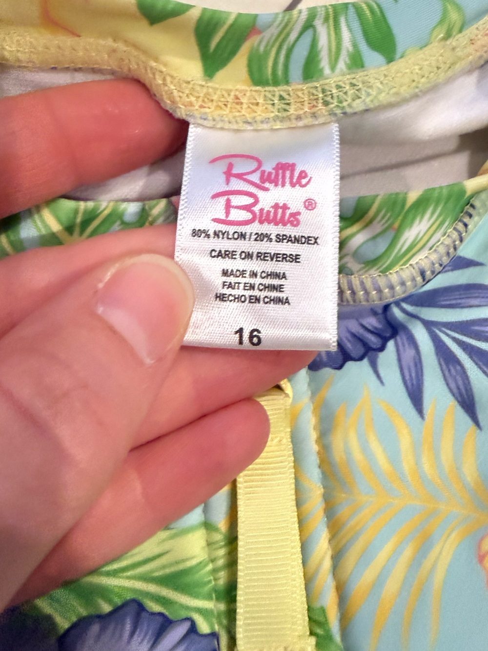 Ruffle Butts Floral Longsleeve Swimsuit - Picture 5 of 15